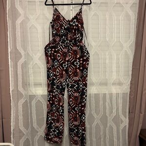 Forever 21 Multicolor Geometric Jumpsuit